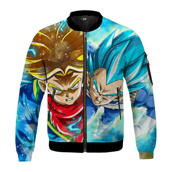 Epic Super Saiyan Blue Vegeta & Future Trunks Bomber Jacket for Kids