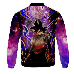 Goku Black & Super Saiyan Rose Galaxy Bomber Jacket for Kids