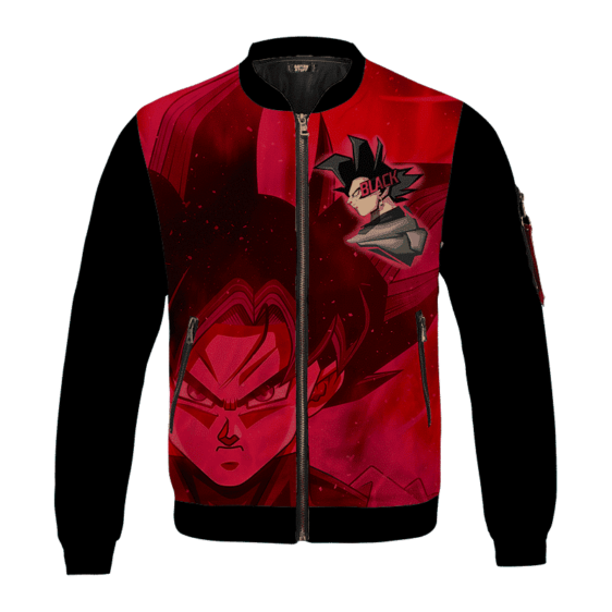 Intense Red Goku Black Bomber Jacket for Children