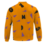 Master Roshi Inspired Orange Pattern Kids Bomber Jacket