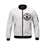 Saiyan Royal Family Emblem White Bomber Jacket for Kids