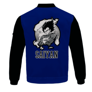 Saiyan Style Blue and Black Vegeta Children's Bomber Jacket