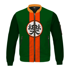 Yamcha-Inspired Kanji Symbol Bomber Jacket for Kids