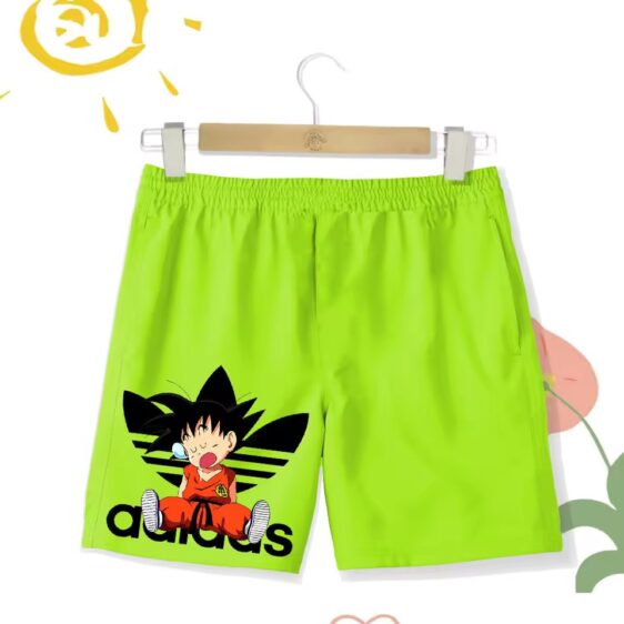 DBZ Kid Goku Sleeping Adidas Logo Parody Children's Shorts