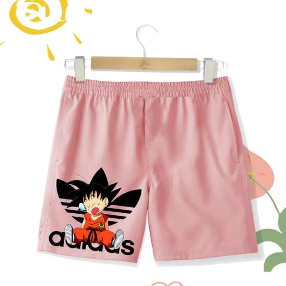 DBZ Kid Goku Sleeping Adidas Logo Parody Children's Shorts