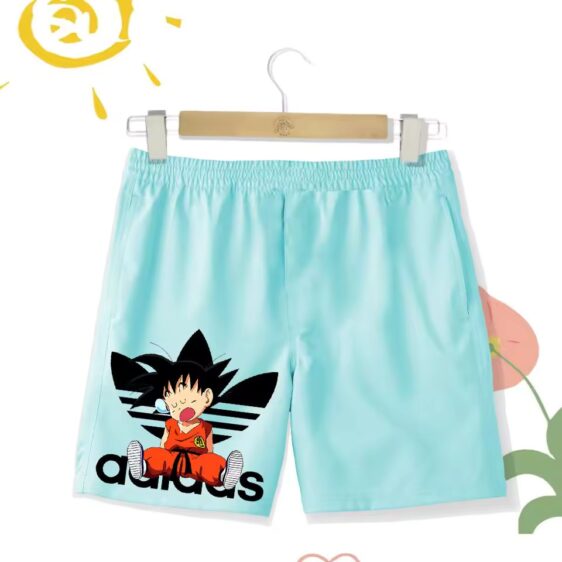 DBZ Kid Goku Sleeping Adidas Logo Parody Children's Shorts