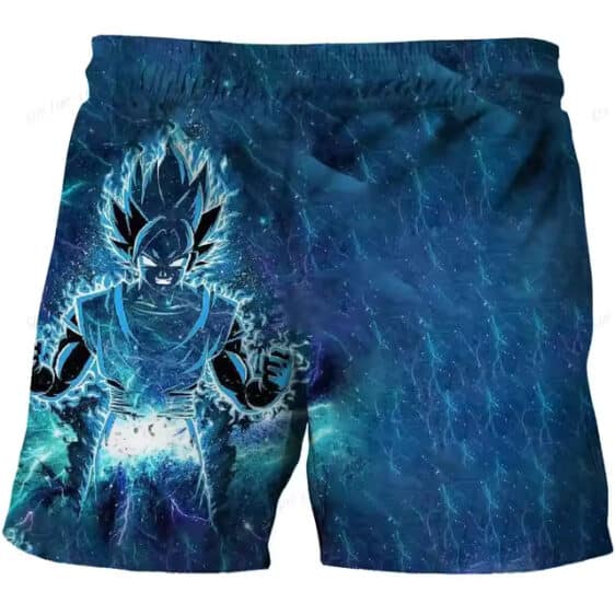 DBZ Saiyan Goku Blue Lightning Aura Badass Children's Shorts