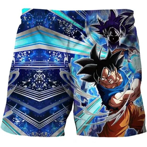 DBZ Son Goku Spirit Energy Burst Attack Blue Shorts for Boys