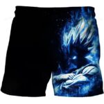 DBZ Super Saiyan Vegeta Glowing Blue Aura Boys' Shorts