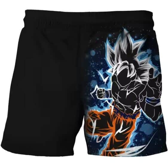 DBZ Ultra Instinct Goku Shadow Galaxy Black Shorts for Boys