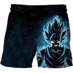 Dragon Ball Z Blue Aura Goku Cosmic Galaxy Kids Shorts