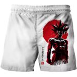 Dragon Ball Z Red Moon Goku Silhouette Japanese Kids Shorts