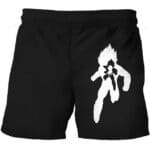 Dragon Ball Z Saiyan Vegeta Silhouette Black Shorts for Kids