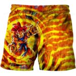 Fiery Red Super Saiyan God Goku Battle Shorts for Children