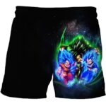 SSJ Blue Goku & Vegeta Broly Battle Cosmic Children's Shorts