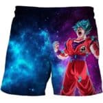 Screaming Goku Super Saiyan Blue Galaxy Children's Shorts