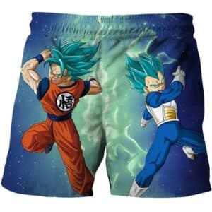 Super Saiyan Blue Goku & Vegeta Battle Shorts for Children