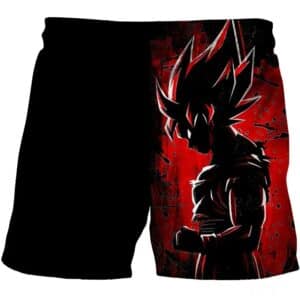 Super Saiyan Goku Red Black Shadow Power Shorts for Children