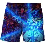 Vibrant Super Saiyan Gogeta Blue Energy Blast Boys' Shorts