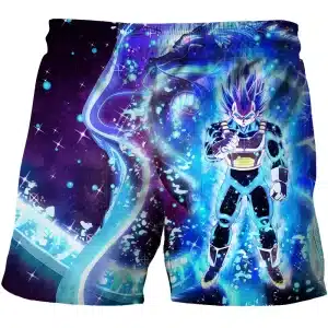 Vibrant Vegeta Shenron Dragon Cosmic Glow Shorts for Kids