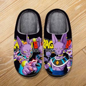 Beerus God of Destruction Black Dragon Ball Z Plush Slippers