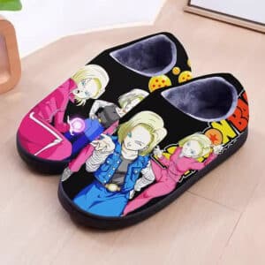 Pretty Android 18 Poses Black Dragon Ball Z Slippers