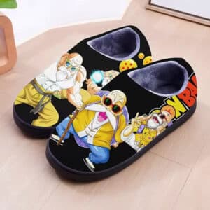 Turtle Hermit Master Roshi Art Black Dragon Ball Z Slippers