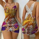 Bruised Super Saiyan 2 Gohan Battle DBZ Butterfly Slip Dress