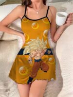 DBZ Muscular Super Saiyan 3 Goku Dragon Balls Slip Dress