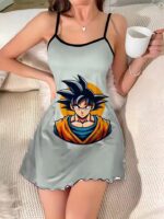 Dragon Ball Z Goku Iconic Saiyan Warrior Sexy Slip Dress