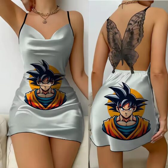 Dragon Ball Z Goku Sun Logo Butterfly Back Slip Dress