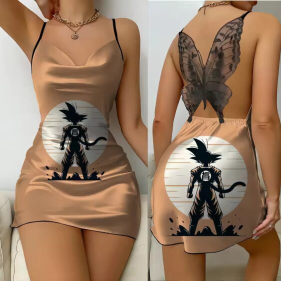 Dragon Ball Z Monkey-Tailed Son Goku Lace Back Slip Dress