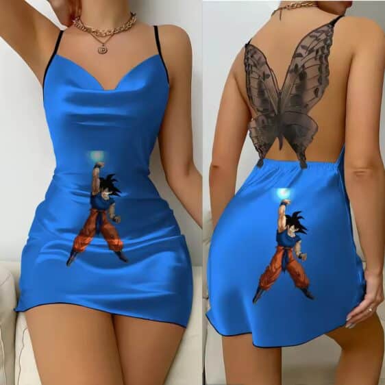 Son Goku Power Bomb Dragon Ball Z Butterfly Back Slip Dress