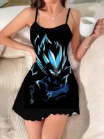 Vegeta Super Saiyan Blue Enraged Silhouette DBZ Slip Dress