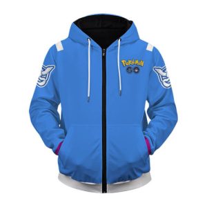 Pokemon Go Team Mystic Awesome Crest Zip Up Hoodie (Kids & Adults)