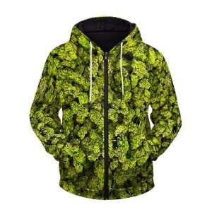 Fresh Marijuana Nugs Design Cool Cannabis Zip Hoodie Jacket (Kids & Adults)