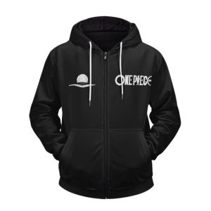 One Piece Ending Quote To Be Continued Black Zip Up Hoodie (Kids & Adults)