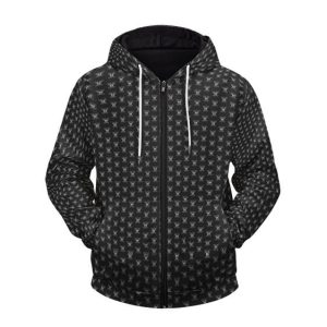 One Piece Straw Hat Pirates Jolly Roger Pattern Zip Hoodie (Kids & Adults)