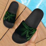 Fade to Black Marijuana Leaves Dope 420 Weed Slide Slippers LIFESTYLE