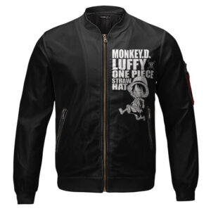 Monkey D. Luffy Chibi Art Straw Hat Black Bomber Jacket (Kids & Adults)