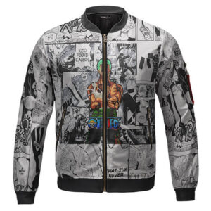 One Piece Roronoa Zoro Manga Art Design Bomber Jacket (Kids & Adults)