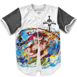 One Piece Whitebeard Art Design Supercool Baseball Jersey (Kids & Adults)