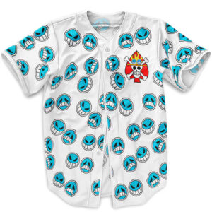 One Piece Portgas D. Ace Logo Pattern Design Baseball Uniform (Kids & Adults)