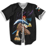 BSJ709 - Red Haired Shanks Design One Piece Black Baseball Jersey MAIN