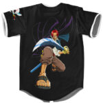 BSJ709 - Red Haired Shanks Design One Piece Black Baseball Jersey SUB2