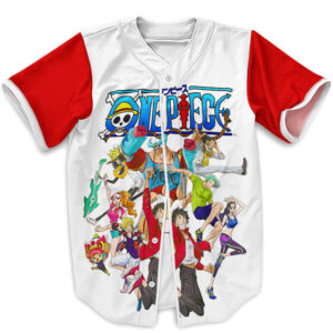 One Piece Straw Hat Pirates Sunny Ship Logo Baseball Jersey (Kids & Adults)