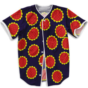 Dressrosa Arc Luffy Sunflower Design Baseball Uniform (Kids & Adults)