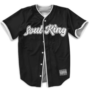 Straw Hats Musician Soul King Brook Black Baseball Jersey (Kids & Adults)