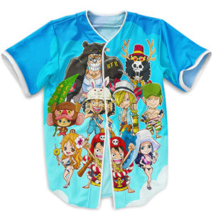 Adorable Chibi Mugiwara Pirate Members Baseball Shirt (Kids & Adults)