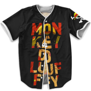 Monkey D. Luffy Wanted Poster Black Baseball Shirt (Kids & Adults)